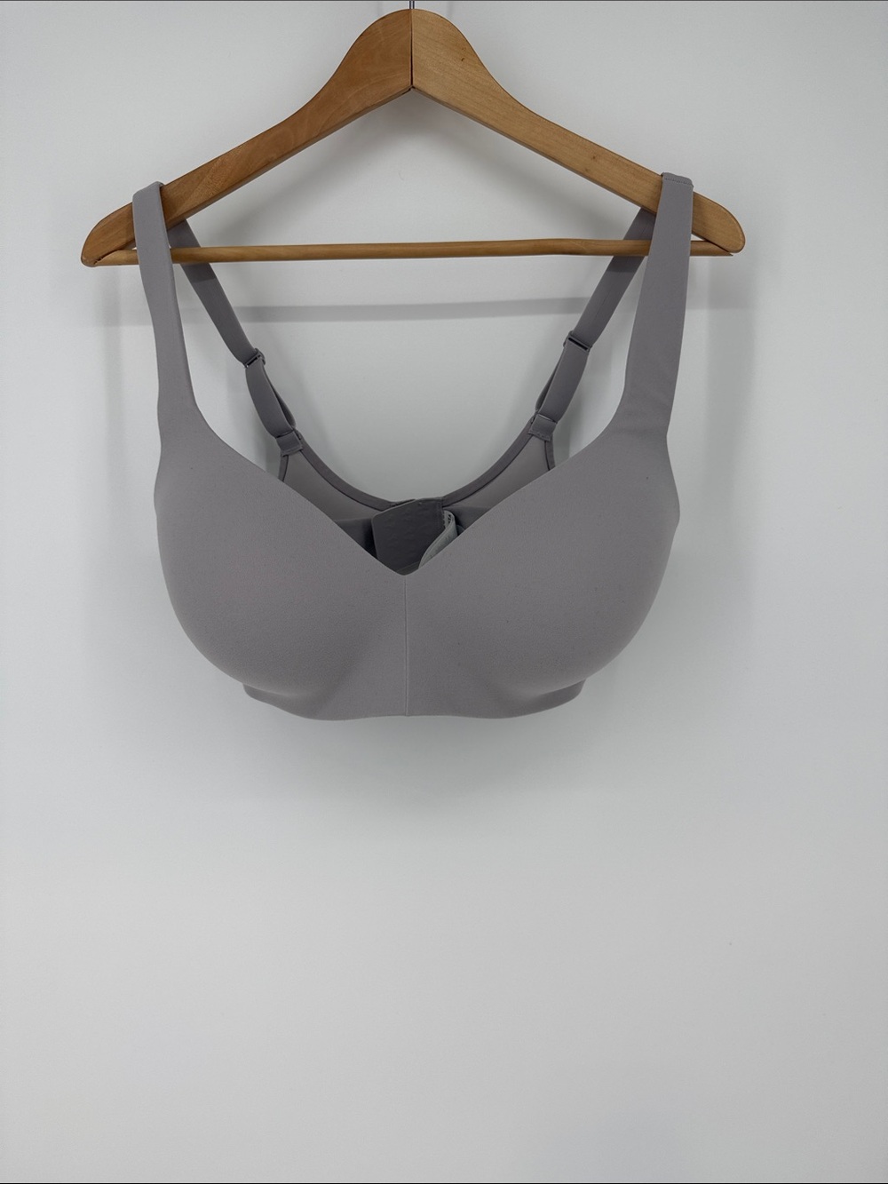 Athleta Ritual Bra Seamless Moulded Grey Size 36DD